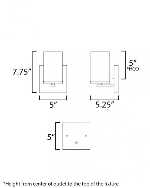 Maxim Lateral Wall Sconce in Satin Nickel Finish Model: 10281SWSN
