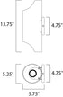 Maxim Lightray LED Outdoor Wall Mount in Brushed Aluminum Finish Model: 86119AL