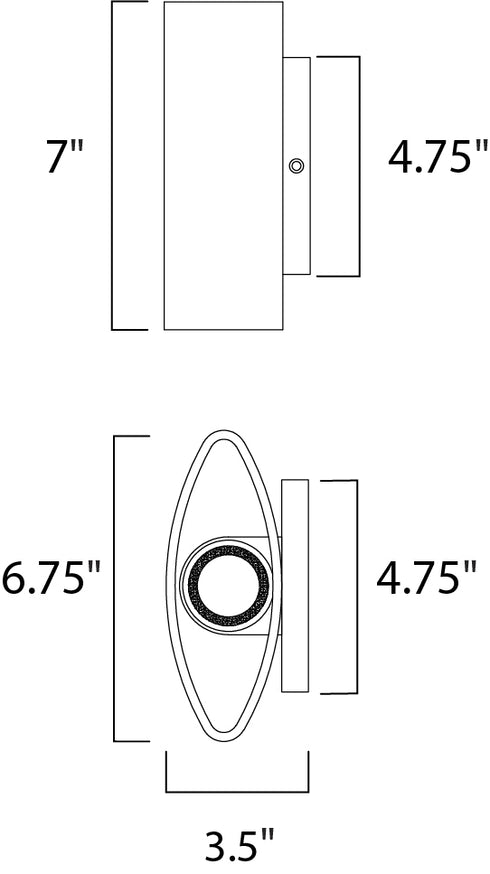 Maxim Lightray LED Outdoor Wall Mount in Brushed Aluminum Finish Model: 86152AL