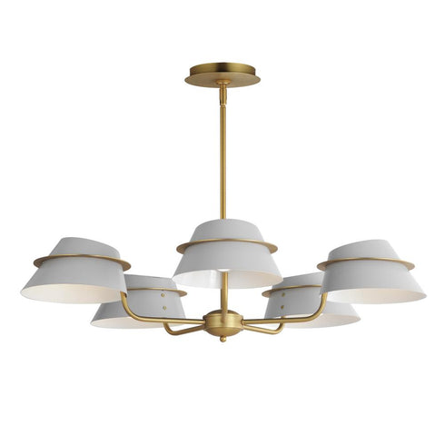 Maxim Lucas Chandelier in Natural Aged Brass Finish Model: 25225LFGNAB