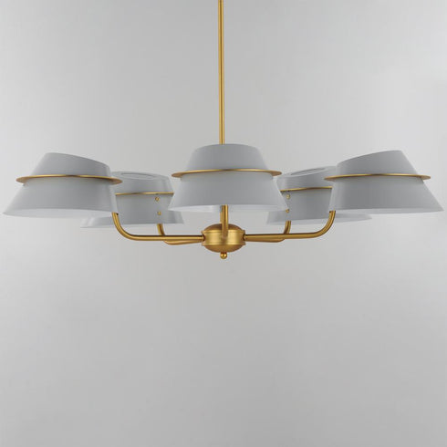 Maxim Lucas Chandelier in Natural Aged Brass Finish Model: 25225LFGNAB