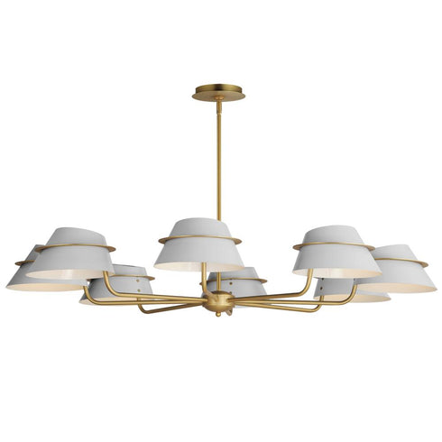 Maxim Lucas Chandelier in Natural Aged Brass Finish Model: 25228LFGNAB
