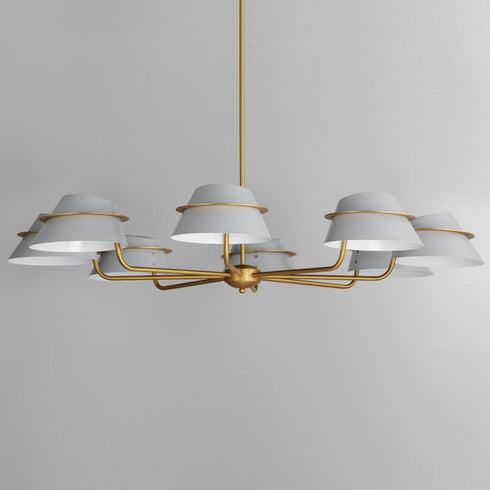Maxim Lucas Chandelier in Natural Aged Brass Finish Model: 25228LFGNAB