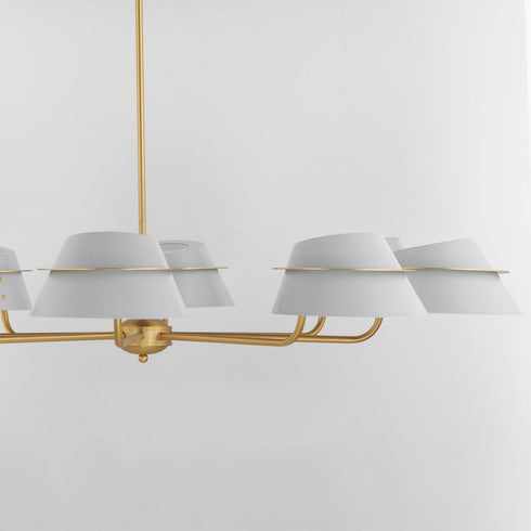 Maxim Lucas Chandelier in Natural Aged Brass Finish Model: 25228LFGNAB