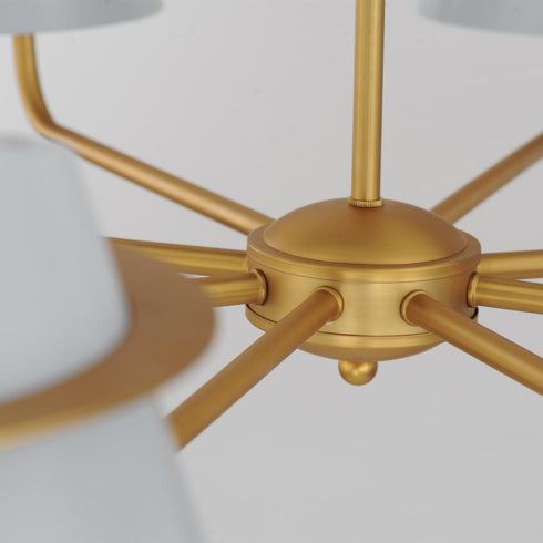 Maxim Lucas Chandelier in Natural Aged Brass Finish Model: 25228LFGNAB