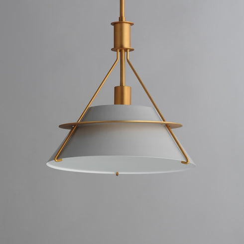 Maxim Lucas Single Pendant in Natural Aged Brass Finish Model: 25221LFGNAB