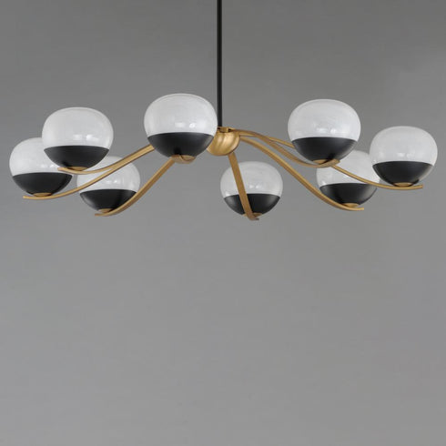 Maxim Lucerne Chandelier in Black Natural Aged Brass Finish Model: 24648MRBKNAB