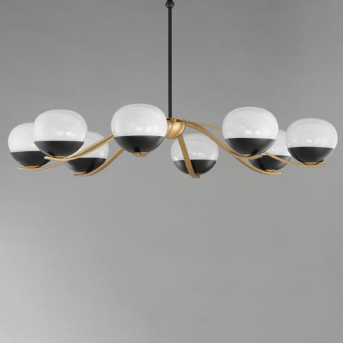 Maxim Lucerne Chandelier in Black Natural Aged Brass Finish Model: 24648MRBKNAB