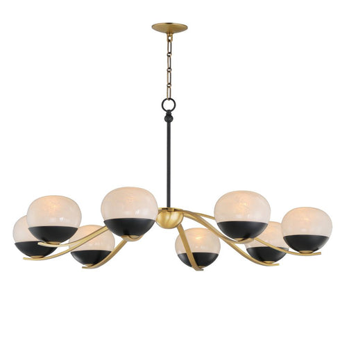 Maxim Lucerne Chandelier in Black Natural Aged Brass Finish Model: 24648MRBKNAB