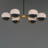 Maxim Lucerne Single Tier Chandelier in Black Natural Aged Brass Finish Model: 24646MRBKNAB