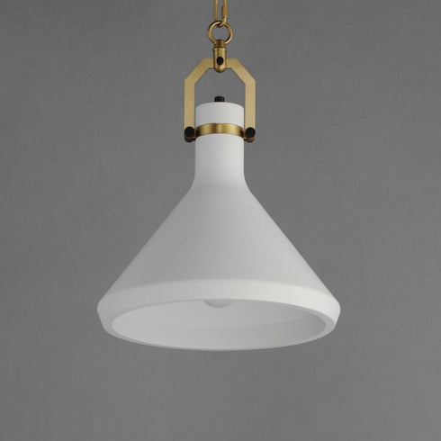 Maxim Lumi Single Pendant in Satin Brass Finish Model: 12383WTSBR