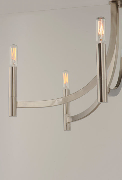 Maxim Lyndon Chandelier in Satin Nickel Finish Model: 21526SN