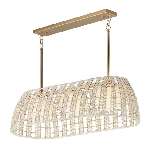 Maxim Macrame Linear Pendant in Gold Finish Model: 22483SWGLD