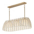 Maxim Macrame Linear Pendant in Gold Finish Model: 22483SWGLD