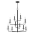 Maxim Madeira Chandelier in Anthracite Finish Model: 12329TCAR