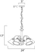 Maxim Malaga Down Light Chandelier in Satin Nickel Finish Model: 2698FTSN
