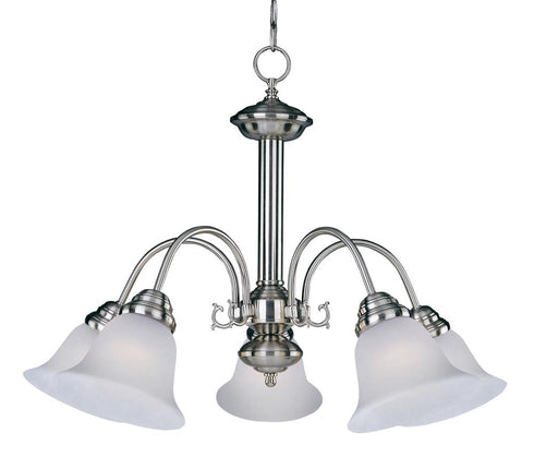 Maxim Malaga Down Light Chandelier in Satin Nickel Finish Model: 2698FTSN