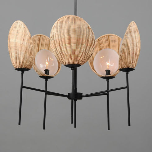 Maxim Maldives Chandelier in Black Finish Model: 12605NABK