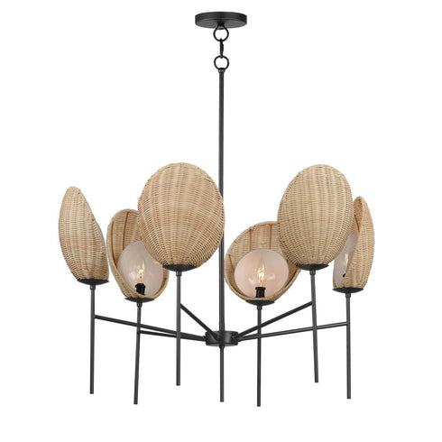 Maxim Maldives Chandelier in Black Finish Model: 12606NABK