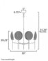 Maxim Maldives Chandelier in Black Finish Model: 12606NABK