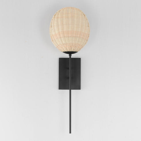 Maxim Maldives Wall Sconce in Black Finish Model: 12601NABK
