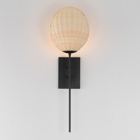 Maxim Maldives Wall Sconce in Black Finish Model: 12601NABK
