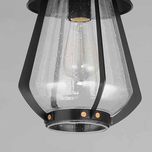 Maxim Mariner Outdoor Pendant in Black / Antique Brass Finish Model: 30621CDBKAB