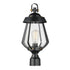 Maxim Mariner Outdoor Pol Post Mount in Black / Antique Brass Finish Model: 30629CDBKAB