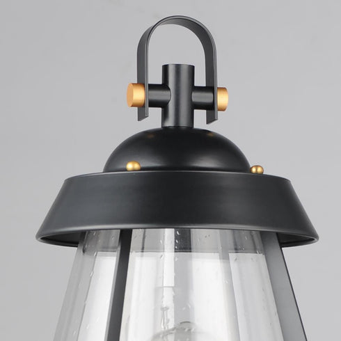 Maxim Mariner Outdoor Pol Post Mount in Black / Antique Brass Finish Model: 30629CDBKAB