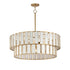 Maxim Miramar Chandelier in Capiz / Natural Aged Brass Finish Model: 12806CZNAB