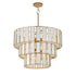 Maxim Miramar Chandelier in Capiz / Natural Aged Brass Finish Model: 12808CZNAB