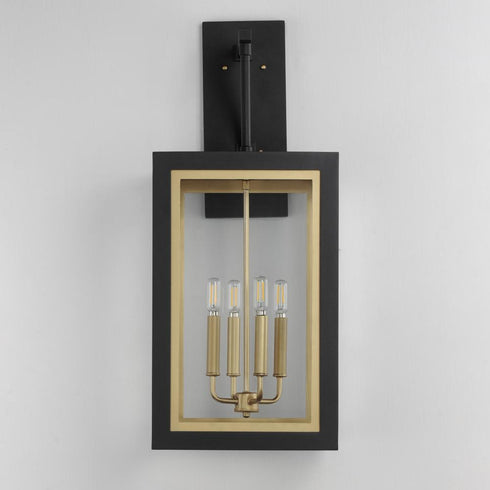 Maxim Neoclass Outdoor Wall Mount in Black / Gold Finish Model: 30056CLBKGLD