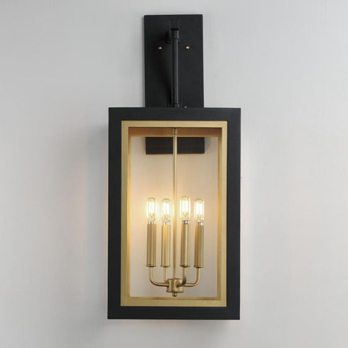Maxim Neoclass Outdoor Wall Mount in Black / Gold Finish Model: 30056CLBKGLD
