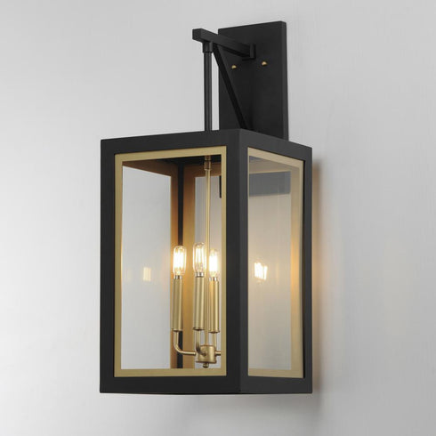 Maxim Neoclass Outdoor Wall Mount in Black / Gold Finish Model: 30056CLBKGLD