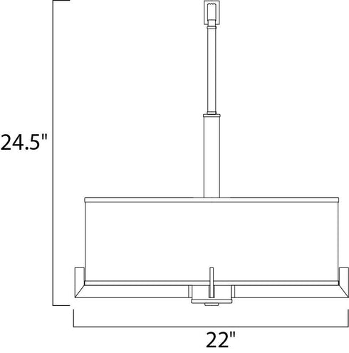 Maxim Nexus Entry Foyer Pendant in Satin Nickel Finish Model: 12053WTSN