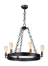 Maxim Noble Chandelier in Black Natural Aged Brass Finish Model: 26273BKNAB
