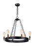 Maxim Noble Chandelier in Black Natural Aged Brass Finish Model: 26273BKNAB