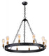 Maxim Noble Chandelier in Black Natural Aged Brass Finish Model: 26275BKNAB