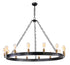 Maxim Noble Chandelier in Black / Natural Aged Brass Finish Model: 26276BKNAB/BUL