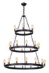 Maxim Noble Chandelier in Black Natural Aged Brass Finish Model: 26278BKNAB