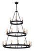 Maxim Noble Chandelier in Black / Natural Aged Brass Finish Model: 26278BKNAB/BUL