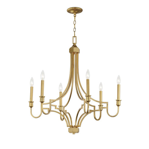 Maxim Normandy Chandelier in Gold Leaf Finish Model: 12786GL