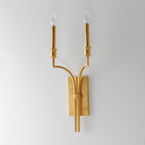 Maxim Normandy Wall Sconce in Gold Leaf Finish Model: 12782GL