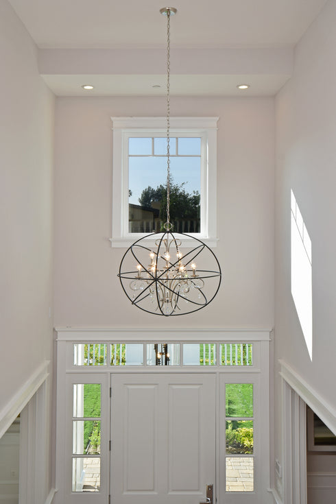 Maxim Orbit Single Pendant in Anthracite Polished Nickel Finish Model: 25145ARPN