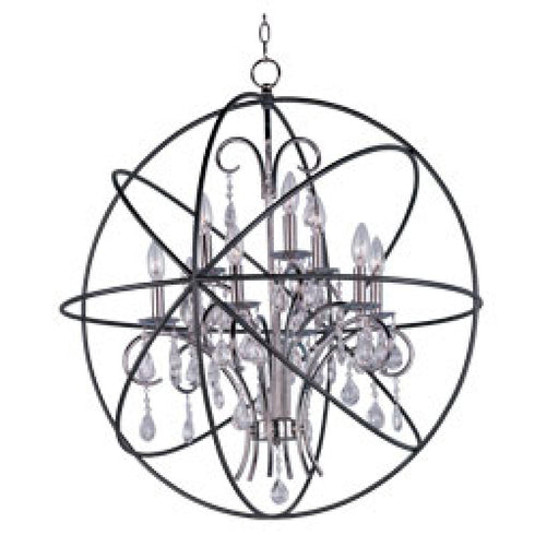 Maxim Orbit Single Pendant in Anthracite Polished Nickel Finish Model: 25145ARPN
