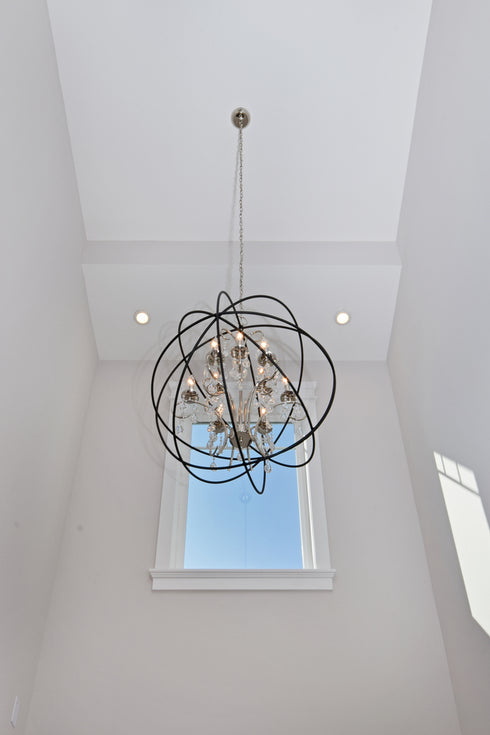 Maxim Orbit Single Pendant in Anthracite Polished Nickel Finish Model: 25145ARPN