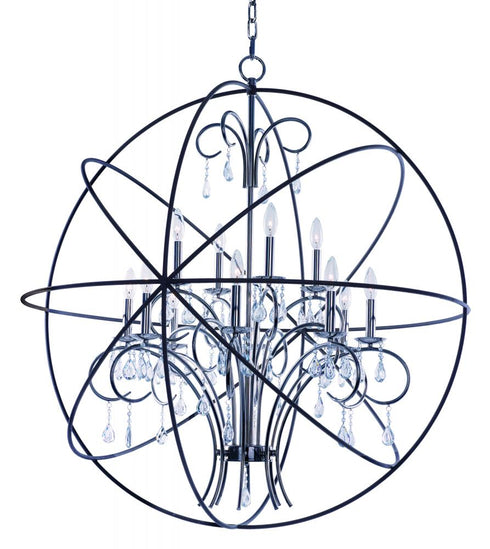 Maxim Orbit Single Pendant in Anthracite Polished Nickel Finish Model: 25147ARPN