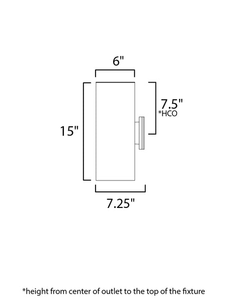Maxim Outpost Outdoor Wall Mount in Brushed Aluminum Finish Model: 26103AL