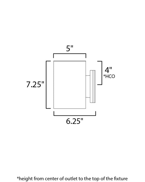 Maxim Outpost Outdoor Wall Mount in Brushed Aluminum Finish Model: 86401AL