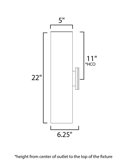 Maxim Outpost Outdoor Wall Mount in Brushed Aluminum Finish Model: 86405AL